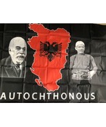 NEW KOSOVO ALBANIAN FLAG-NATIONAL-AUTOCHTONUS FLAG BANNER-150 CM X 90 CM - £12.12 GBP