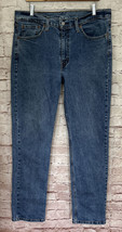 LEVI&#39;S 514 Slim Straight Medium Wash Blue Denim Jeans Mens Size W 36 x L 34 - £32.48 GBP