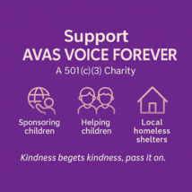 Donate to Avas Voice Forever 501(c)(3) Charity Supporting Children &amp; Com... - $0.99