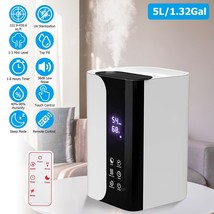 Mist Humidifier, 5L Top Fill Humidifiers Cool And Warm Mist W/ Remote 1-... - £75.17 GBP
