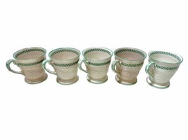 Wedgwood Patrician Torbay Green Vintage Set Of 5 Demitasse Espresso Cups AM7865 - £7.92 GBP