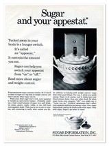 Sugar Association Appestat Weight Control Fad Vintage 1968 Full-Page Mag... - $7.76