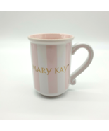 Mary Kay Coffee Mug Pink Stripe Cosmetic Company Gift Make Up Sales Beau... - £11.64 GBP