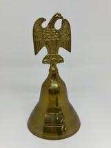 Vintage Brass Bell With Eagle Handle Made In India 6 inches - £10.78 GBP