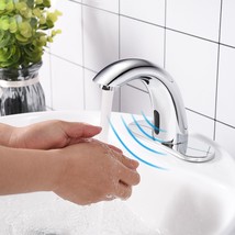 Bathroom Touchless Faucet For Bathroom Sink Basin Chrome Aqt0006 - £136.47 GBP