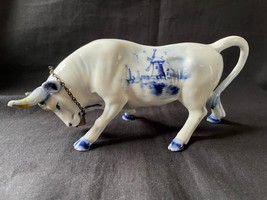 Antique dutch DELFT Cow with bell. Rare item - £95.12 GBP