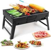 Uten Charcoal Grill, Bbq Grill Folding Portable Lightweight Smoker Grill, - $30.97