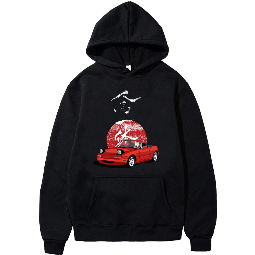  Initial D Rising Jap Hoodie Jdm Drift Red Car Fashion Tops Harajuku Streetwear  - £97.29 GBP