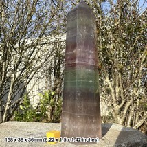 Rainbow Fluorite Large Tower Healing Crystal Stone - Certified - £57.03 GBP