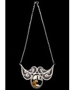  Sterling Silver Filigree Necklace and Pendant w/Grey Agate - $1,800.00