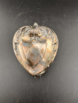 Vintage Silver plate Heart Shaped Jewelry / Trinket Box 3” - $14.03