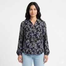 J. Jill Classic Floral Print Cotton Blend Tunic Sz. 3X - $17.81