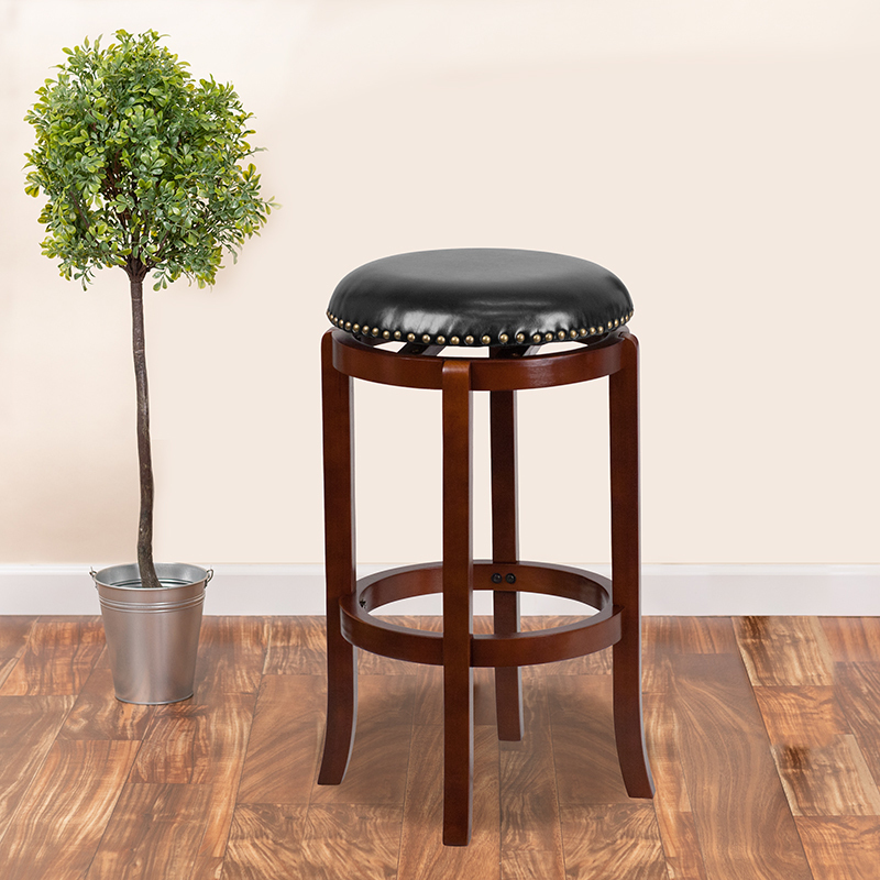 29" No Back Lt Cherry Stool TA-68929-LC-GG