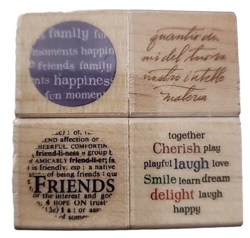Hero Arts Rubber Wooden Stamps 2004 Conversation Dots LL927 Set Of 4 Sealed - £6.81 GBP