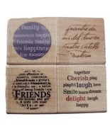 Hero Arts Rubber Wooden Stamps 2004 Conversation Dots LL927 Set Of 4 Sealed - £6.78 GBP