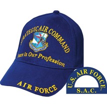 CP00413 Blue U.S. Air Force Strategic Air Command &quot;Peace is Our Profession&quot; Cap - £11.71 GBP