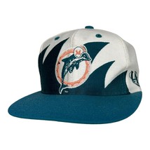 Vintage Logo Athletic Miami Dolphins Sharktooth Snapback Hat Cap 90’s NFL - £116.15 GBP