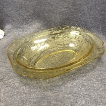 Federal Madrid Amber Depression Glass Oval Vegetable Bowl - £11.87 GBP