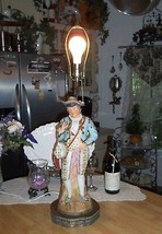 Vintage Mid Century Brass Ceramic Spanish Musician Retro 33&quot; Table Lamp ... - $81.98