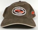Vintage Cleveland Browns Papá Sombrero Marrón Naranja Casco Ovalado Logo - $23.01