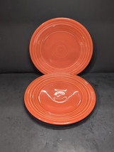 2 Fiestaware Salad Plates Paprika Lead Free Homer Laughlin Fiesta Discon... - $19.80