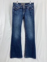 Buckle BKE Sabrina Size 27x 31.5 Women&#39;s Stretch Blue Denim Jeans - £18.62 GBP