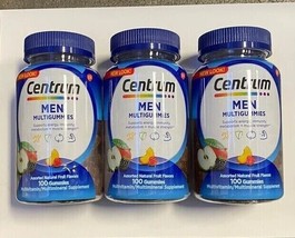 Centrum Gummy Multivitamin for Men Fruit (3 Pk) of 100 Count Each exp 5/23 - £10.27 GBP