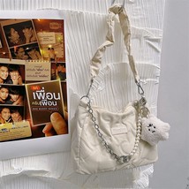 Fashion Heart Thread Women&#39;s Bag Trend New ChaShoulder Bag Female Casual Zipper  - £22.13 GBP