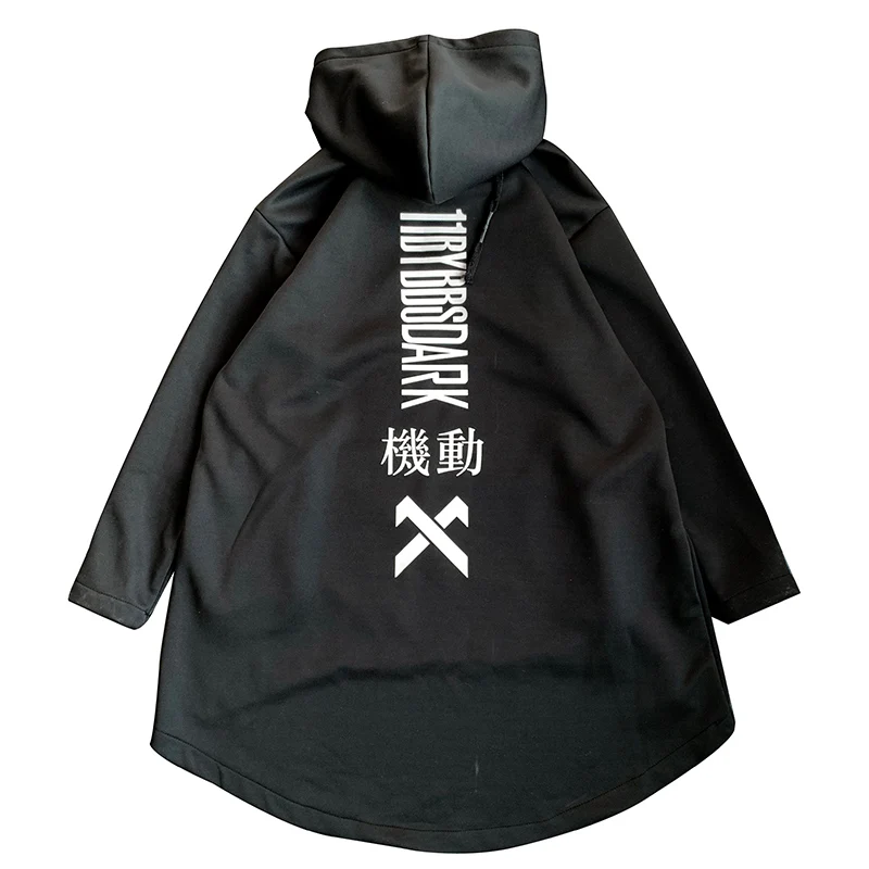 michalkova japanese sweatshirt Mens Oversize Hoodies Long Cloak Hip Hop Outwear  - £120.70 GBP