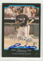 robinzon diaz signed autographed card 2004 bowman prospects - $9.60