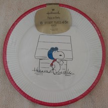 Vtg 1970s Hallmark Snoopy WWI Flying Ace Paper Plates Sealed NOS Peanuts... - £11.79 GBP
