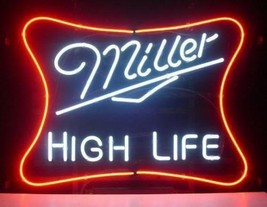 New Miller High Life Beer Lager Bar Man Cave Neon Sign 20&quot;x16&quot; - £122.71 GBP