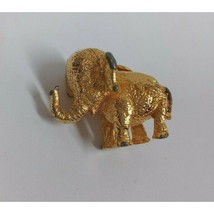 Vintage 3-D Textured Gold Tone Elephant Lapel Hat Pin - £5.03 GBP