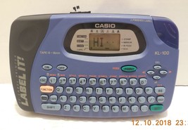 Casio KL-100 EZ Label Thermal Printer Label It Label Maker Home Or Office - £18.99 GBP