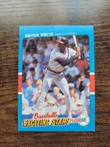 Devon White 1988 Fleer Exciting Stars #44 - California Angels - MLB - £1.53 GBP