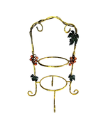 Two Tier Pie Rack Cake Stand Wrought Iron Gold Grapes Leaves Catering Ho... - £45.21 GBP