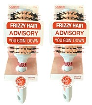 2 Pack Conair Frizzy Hair Advisory Blow-Dry Hairbrush Smooth &amp; Straight - $19.79