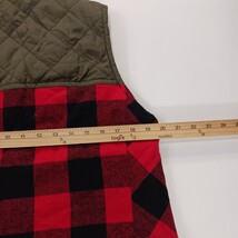 Maurices Woman’s Size Large Buffalo Plaid Flannel Quilted Vest Full Zip Pockets image 6