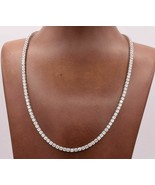 20CT Round Cut D/VVS1 Diamond Tennis Chain Necklace In 14K White Gold Fi... - €159,08 EUR