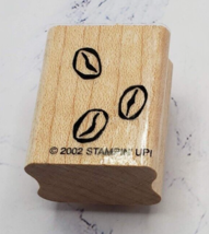 Stampin Up Coffee Beans Espresso Drink Wood Mounted Rubber Stamp - $2.96