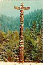 Postcard Alaska Ketchikan One of Many  Indian-carved Totem Saxman Park #B5064 - £3.86 GBP