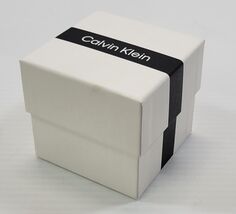 LL) Calvin Klein White &amp; Black Watch Bracelet Small Cardboard Gift Box - $9.89