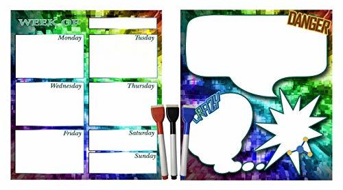 Primary image for (Set with 5 Items) - Weekly Magnetic Dry Erase Calendar Planner Organizer + Mess