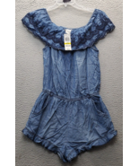 American Rag Cie Romper Women&#39;s Medium Blue Denim Off-The-Shoulder Sleev... - $38.27 CAD