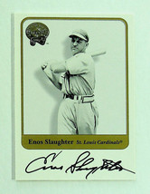2001 Fleer Greats of the Game Baseball Card of Enos Slaughter - Autographed - £21.19 GBP