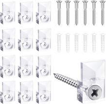 22 Sets of Mirror Holder Clips Kit Crystal Clear Plastic Mirror Clip Mir... - $19.57