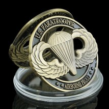 U.S. Paratrooper Challenge Coin Airborne Proud  Always Earned Never Give... - £7.74 GBP