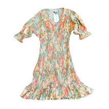 Faithfull The Brand Margherita Dress Nadya Floral Smocked Mini Size 2 Womens NWT - $72.57