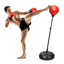 Boxing Punching Bag w/ Height Adjustable Stand Boxing Gloves Teenagers &amp;... - £71.60 GBP