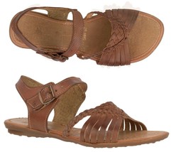 Womens Authentic Mexican Huarache Cognac Real Leather Boho Sandals Open ... - £27.42 GBP